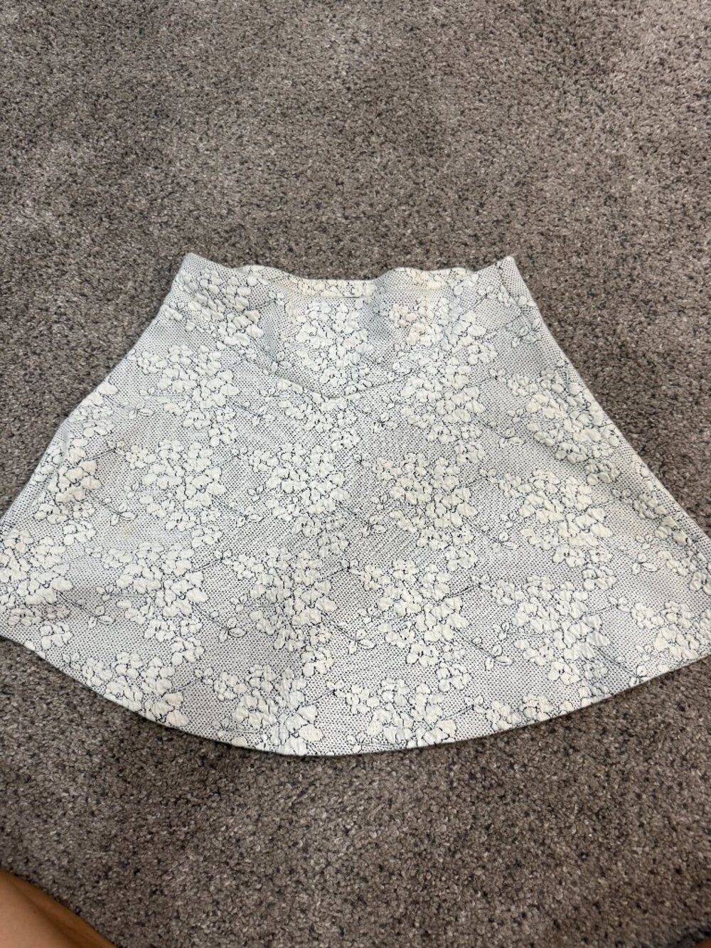 Forever 21 Women's Medium Heavyweight Patterned Skirt Cotton Blend Stretch